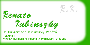 renato kubinszky business card